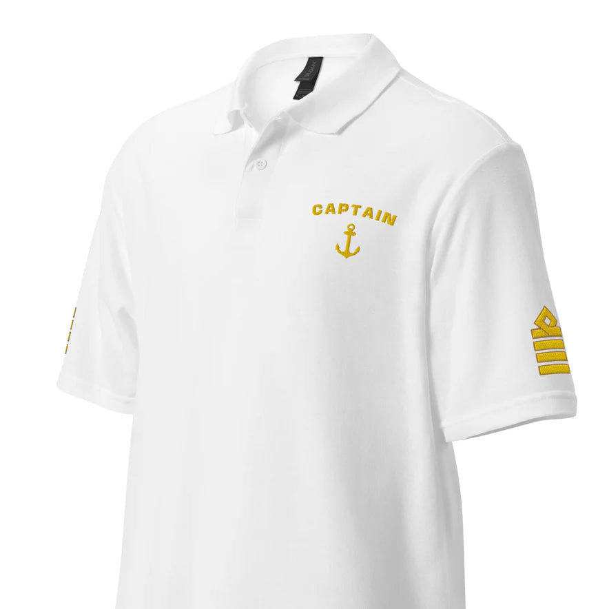 Premium Captain uniform polo t-shirt with embroidery.