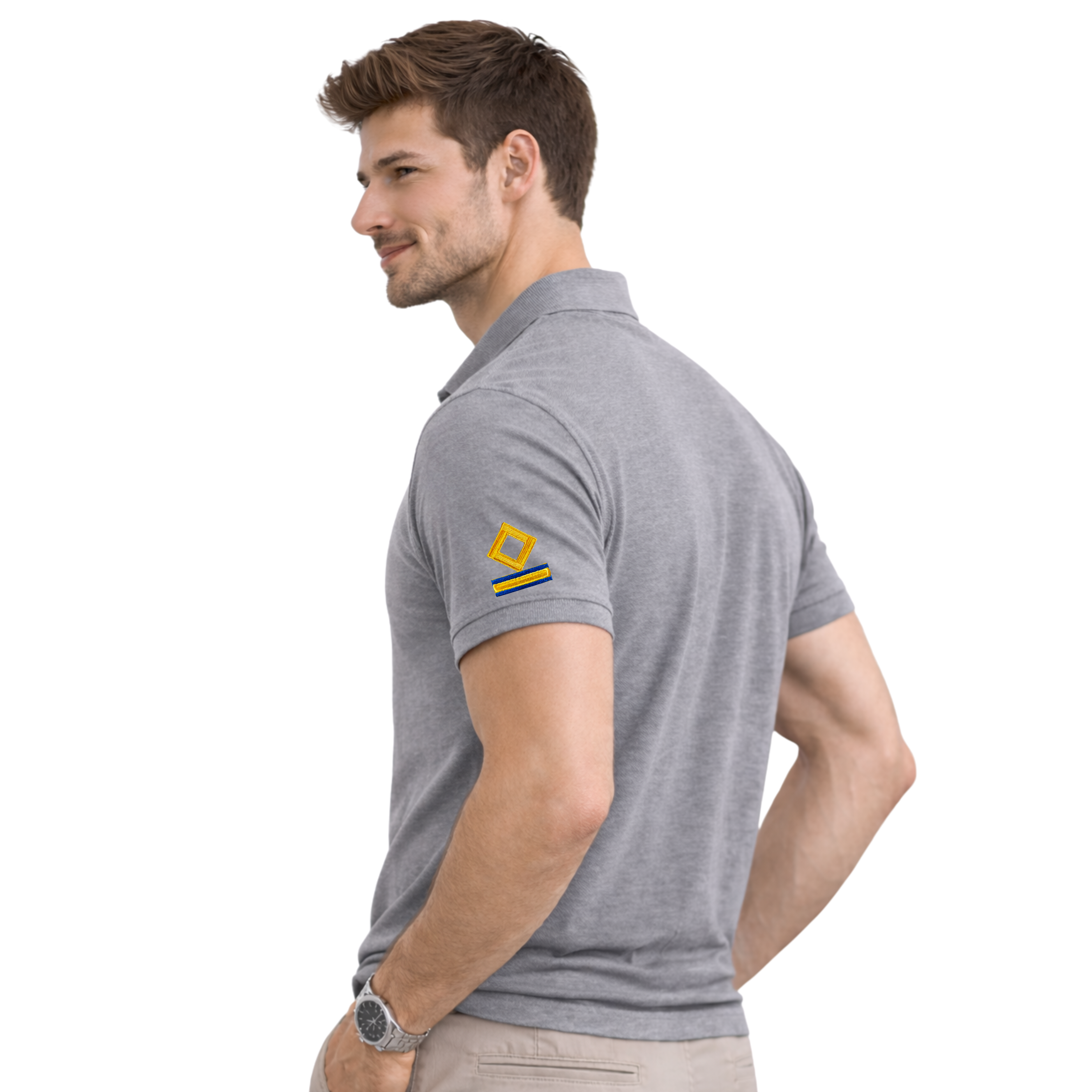 Merchant Navy Premium Fourth Engineer t-shirt polo with left chest and sleeves embroidery