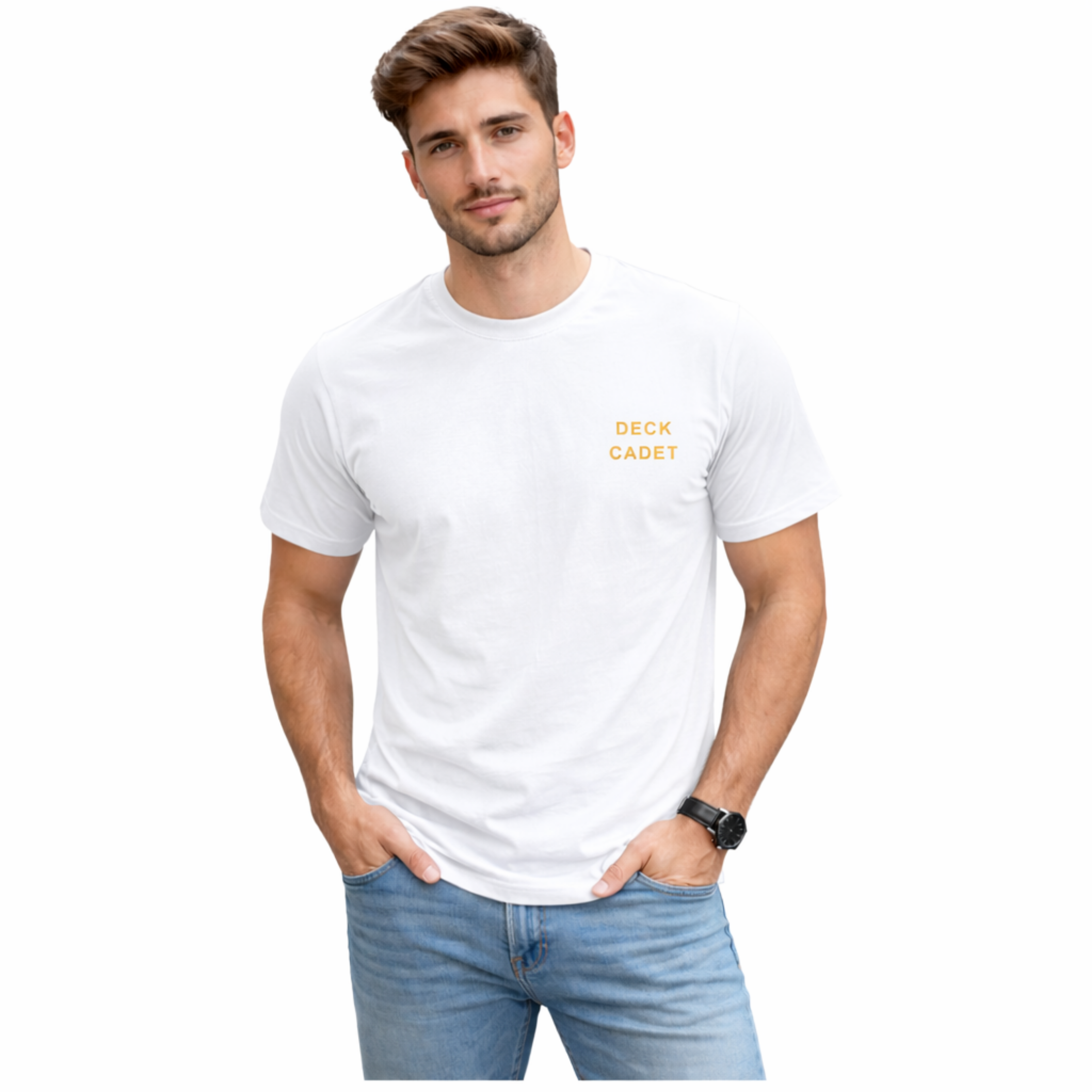 Merchant Navy Deck Cadet Rank Printed T-Shirt – Bio-Washed 100% Cotton & High-Quality Printing