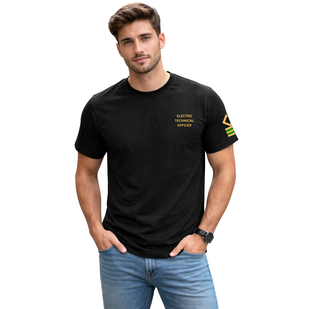 Merchant Navy E.T.O.  Rank Printed with 3 stripes – Bio-Washed 100% Cotton & High-Quality Printing