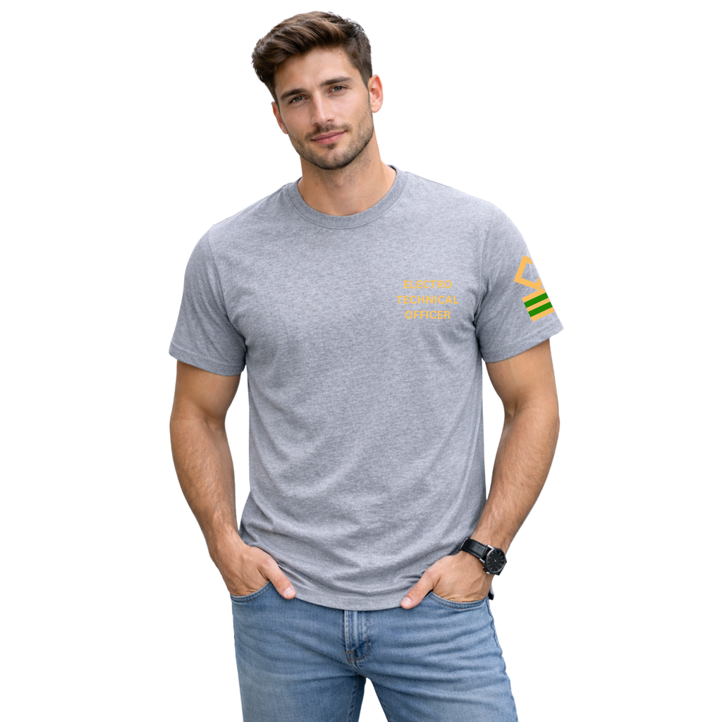 Merchant Navy E.T.O.  Rank Printed with 3 stripes – Bio-Washed 100% Cotton & High-Quality Printing