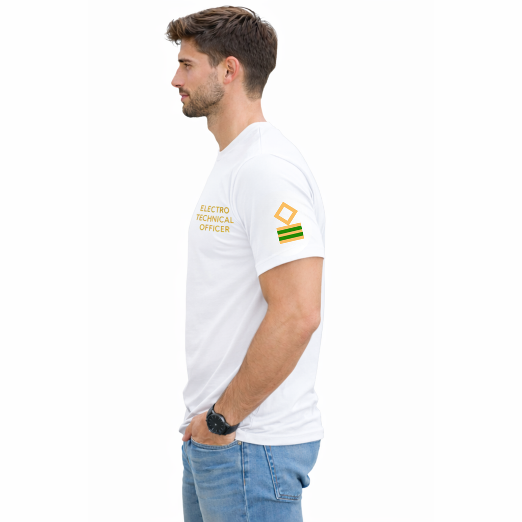 Merchant Navy E.T.O.  Rank Printed with 3 stripes – Bio-Washed 100% Cotton & High-Quality Printing