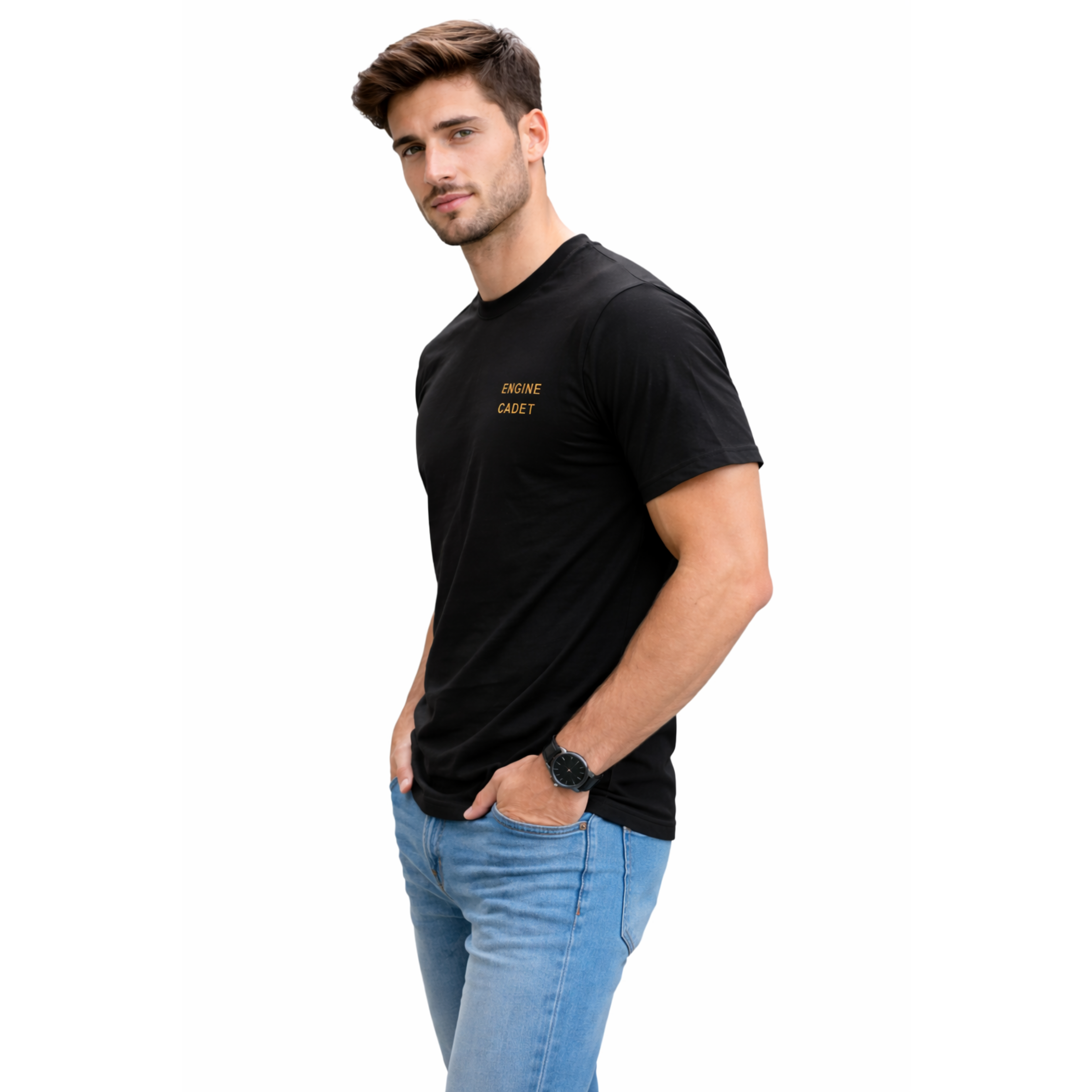 Merchant Navy Engine Cadet Rank Printed T-Shirt – Bio-Washed 100% Cotton & High-Quality Printing
