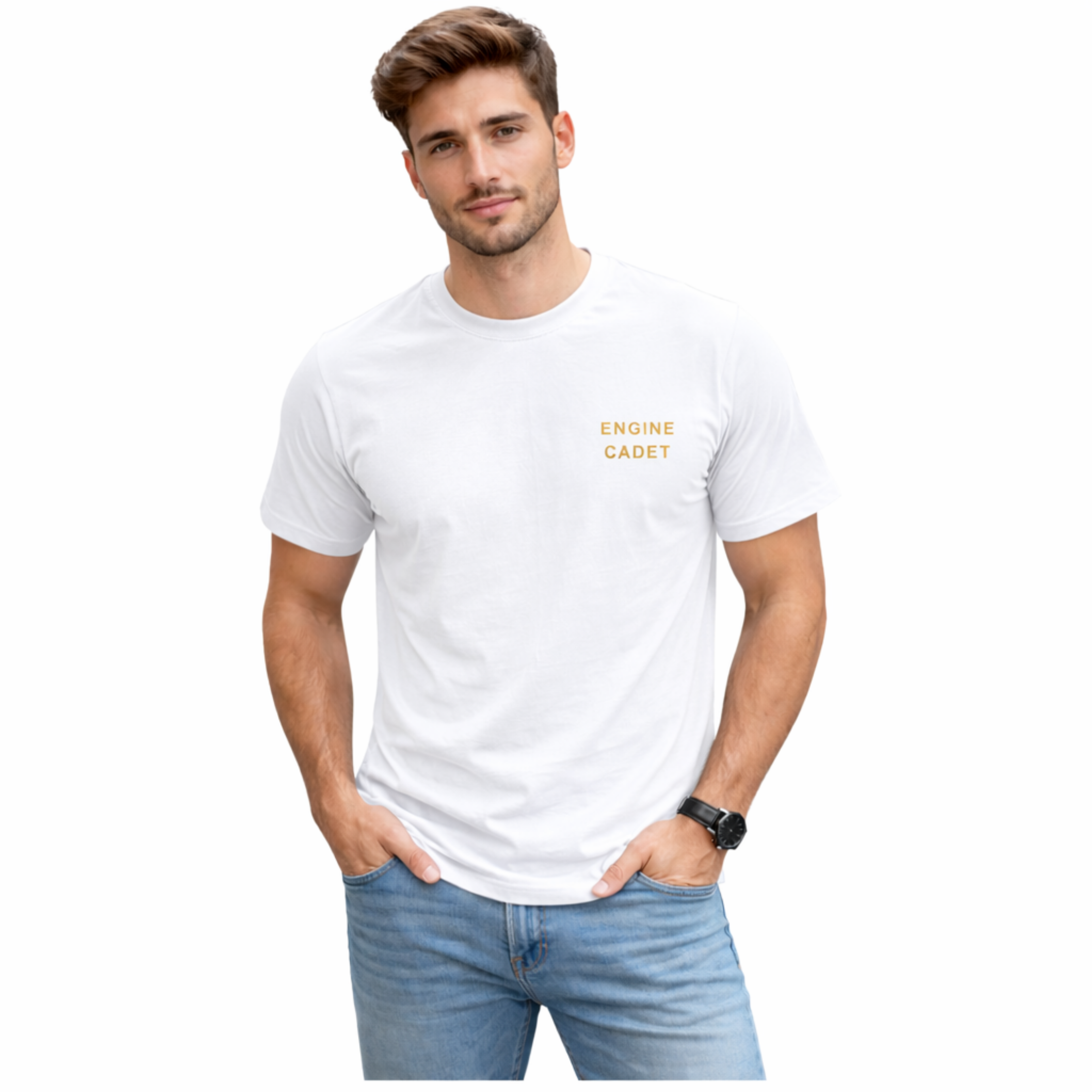 Merchant Navy Engine Cadet Rank Printed T-Shirt – Bio-Washed 100% Cotton & High-Quality Printing