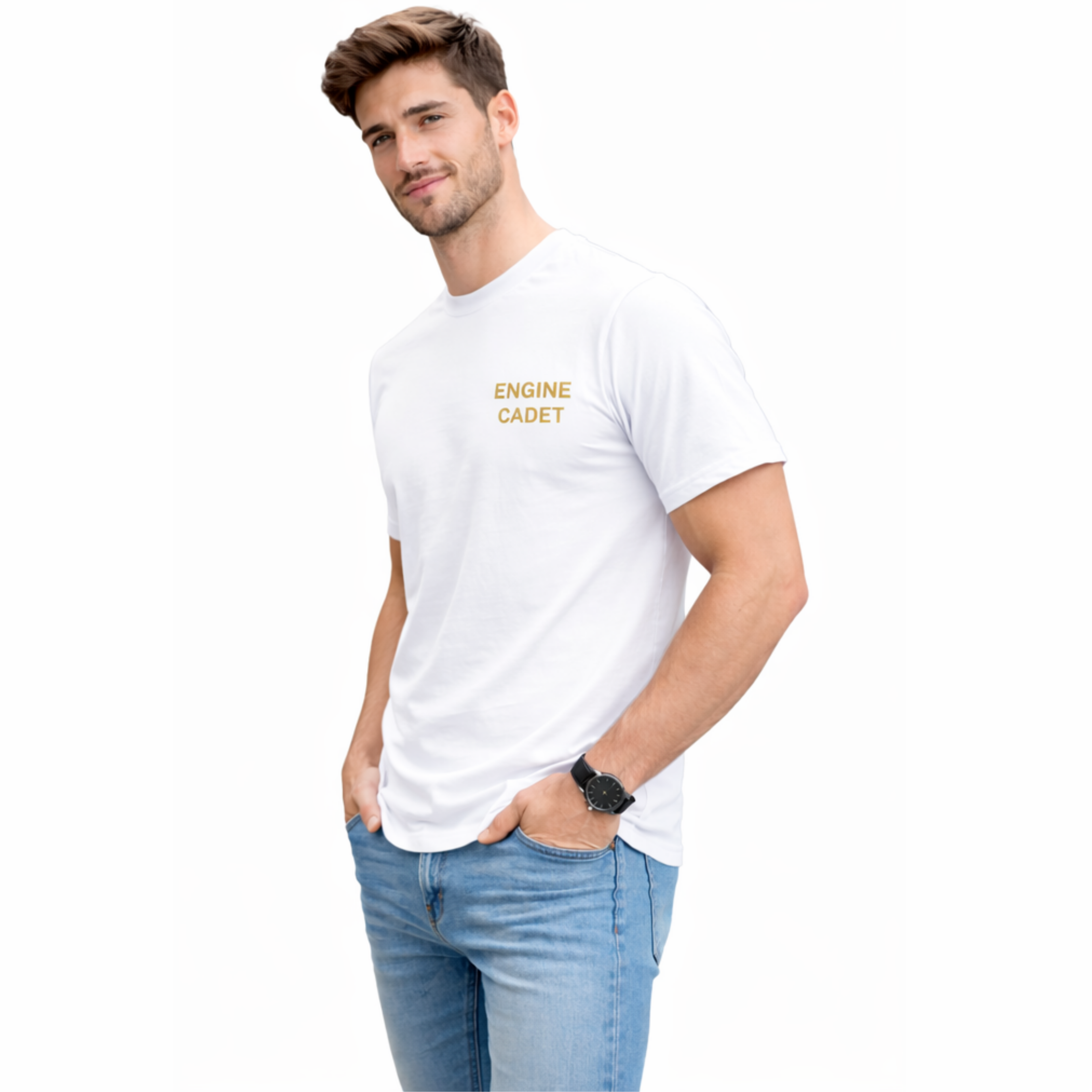 Merchant Navy Engine Cadet Rank Printed T-Shirt – Bio-Washed 100% Cotton & High-Quality Printing