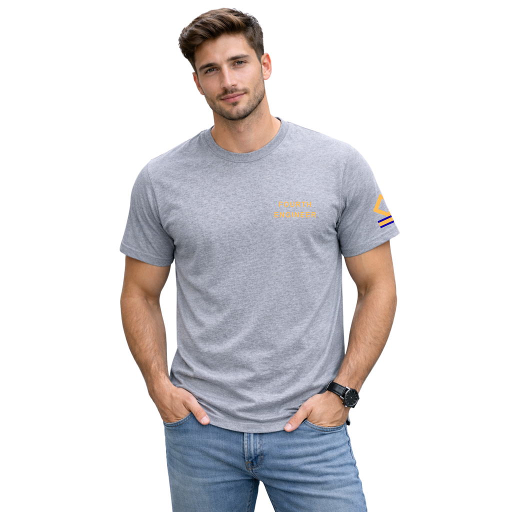 Merchant Navy Fourth Engineer Rank Printed T-Shirt – Bio-Washed 100% Cotton & High-Quality Printing