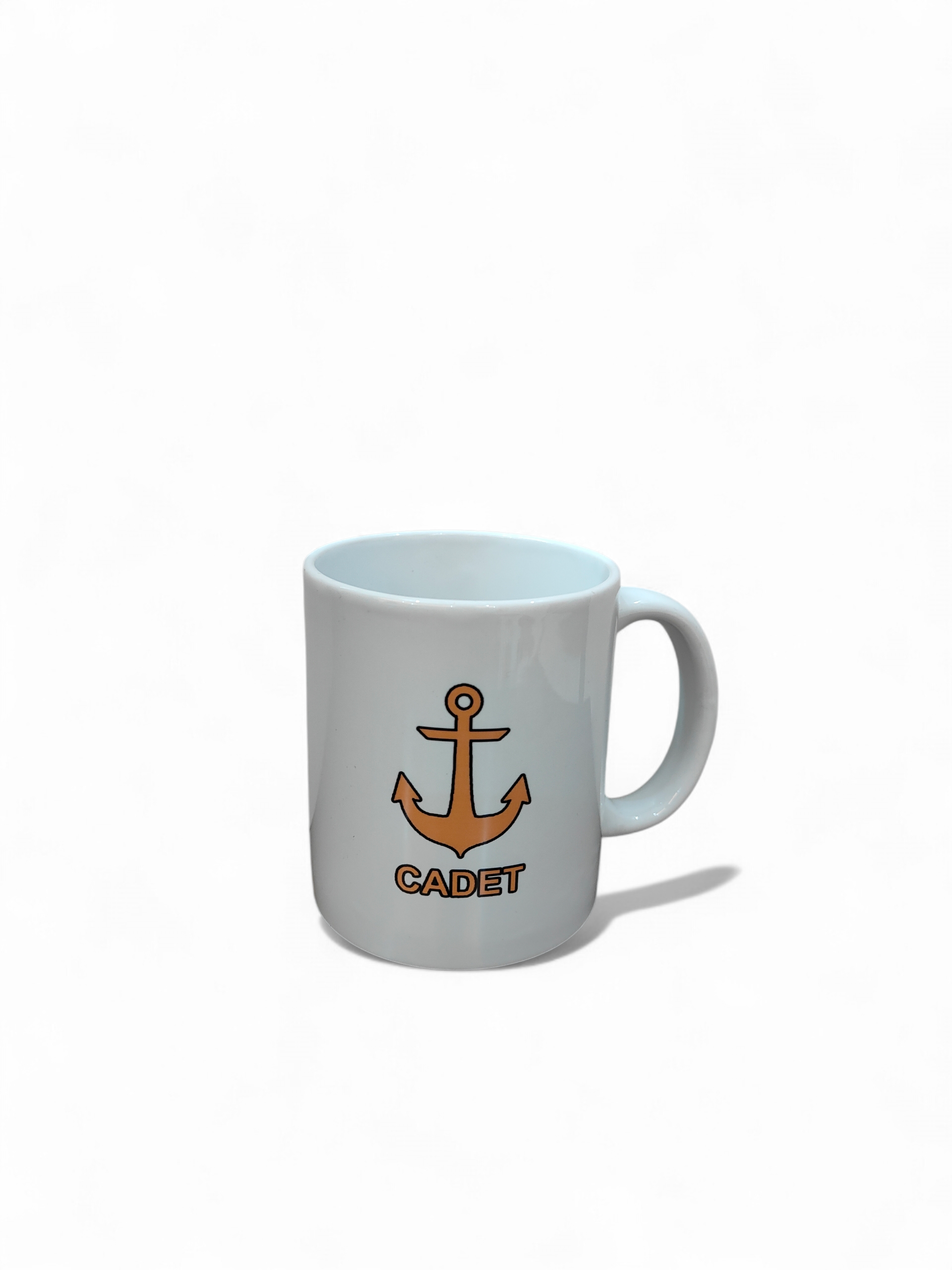 Merchant Navy Cadet White Mug – Golden Anchor Design (Deck, Engine and Electric Cadet)