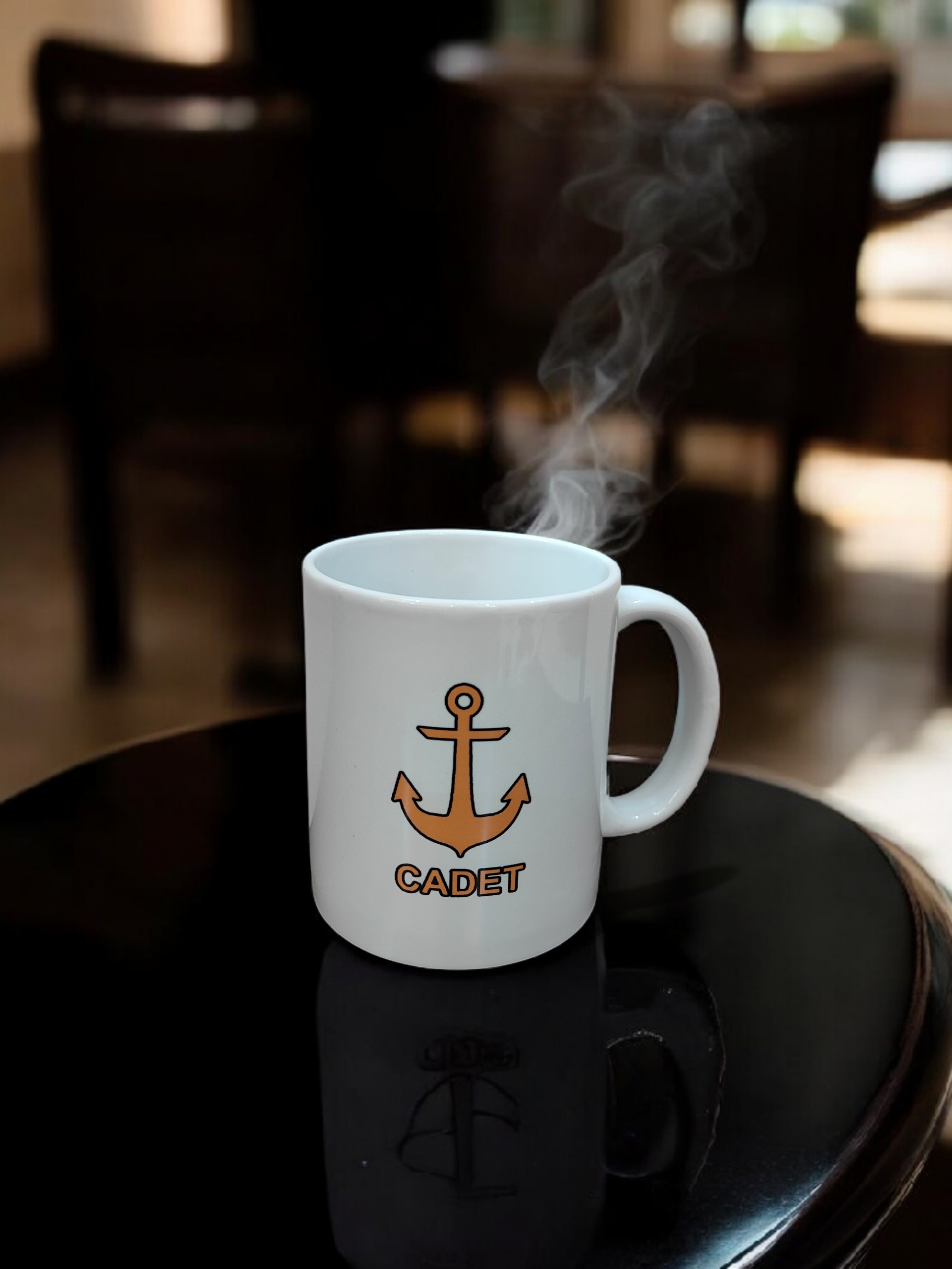 Merchant Navy Cadet White Mug – Golden Anchor Design (Deck, Engine and Electric Cadet)