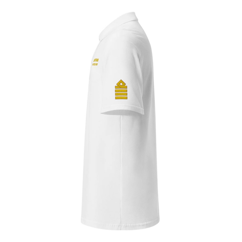 Merchant Navy Premium Captain uniform polo t-shirt with embroidery.