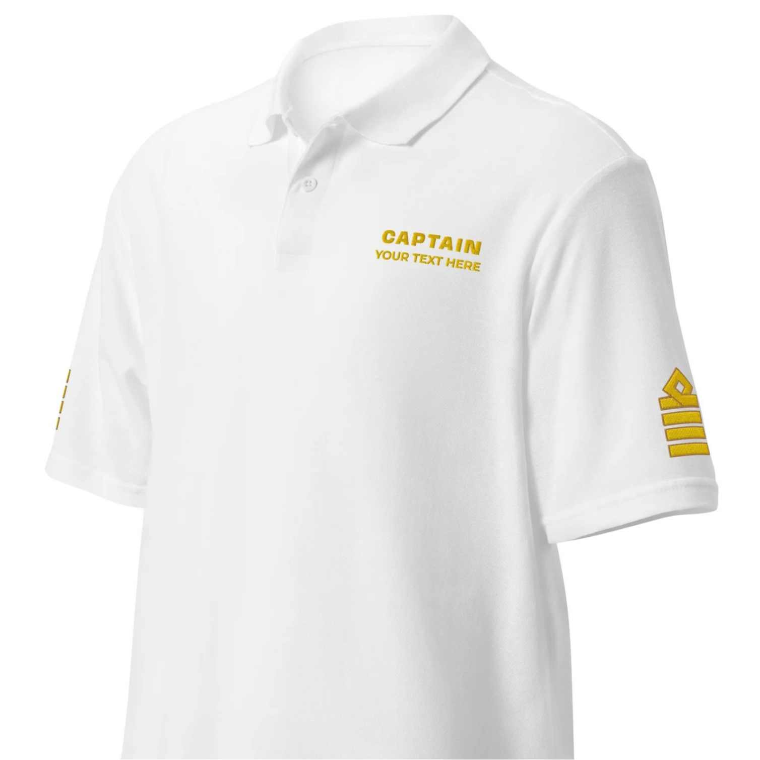 Merchant Navy Premium Captain uniform polo t-shirt with embroidery.