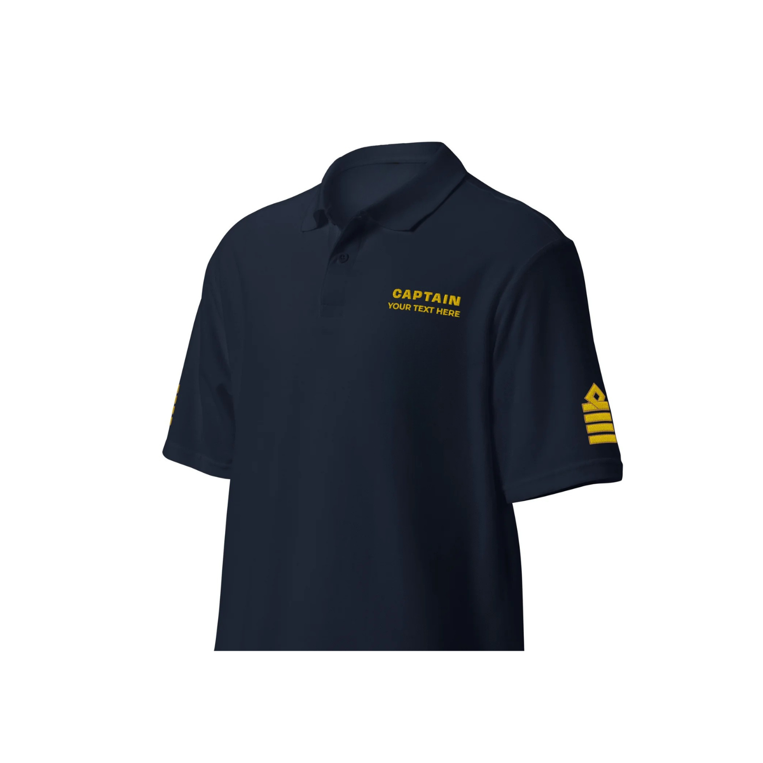 Merchant Navy Premium Captain uniform polo t-shirt with embroidery.