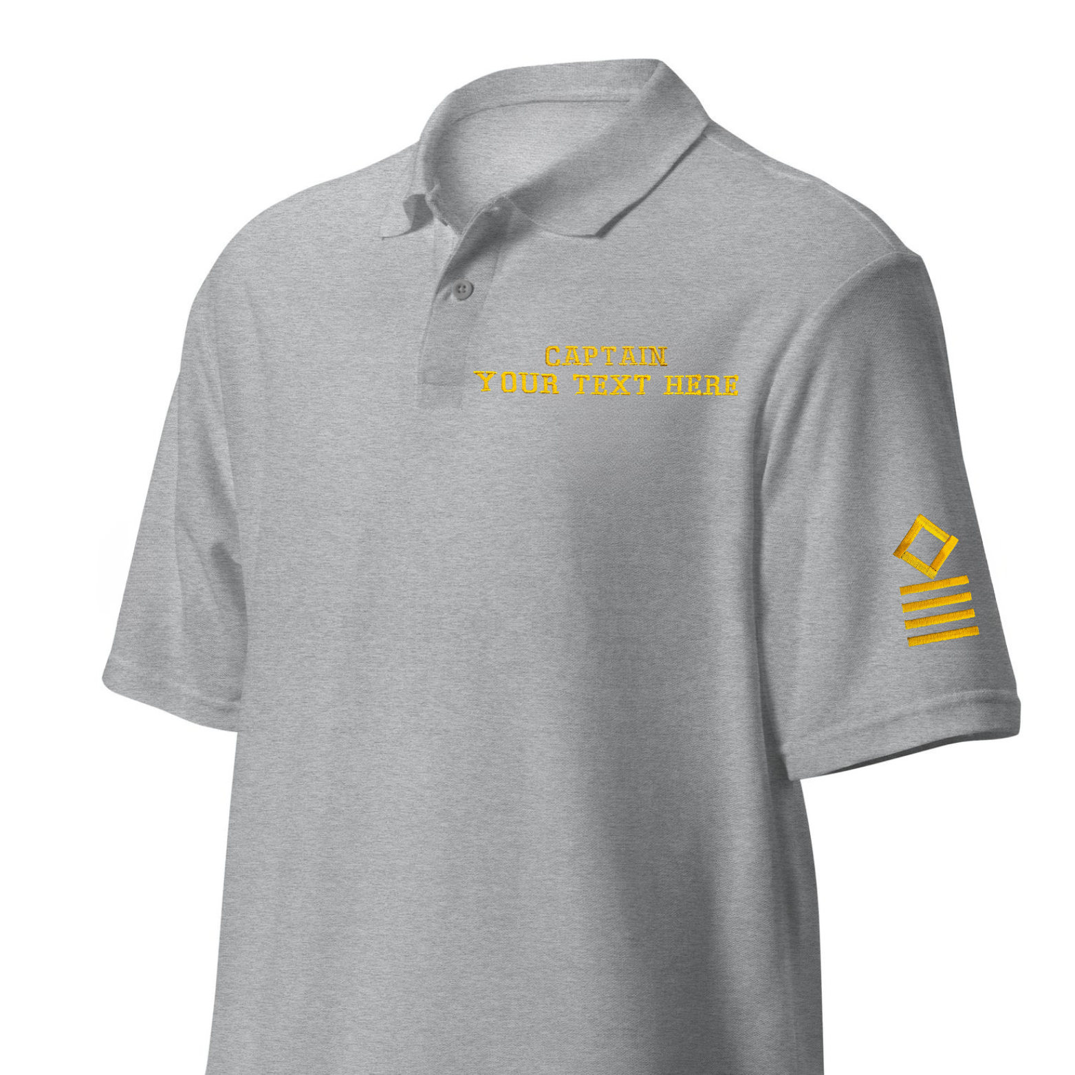 Merchant Navy Premium Captain uniform polo t-shirt with embroidery.