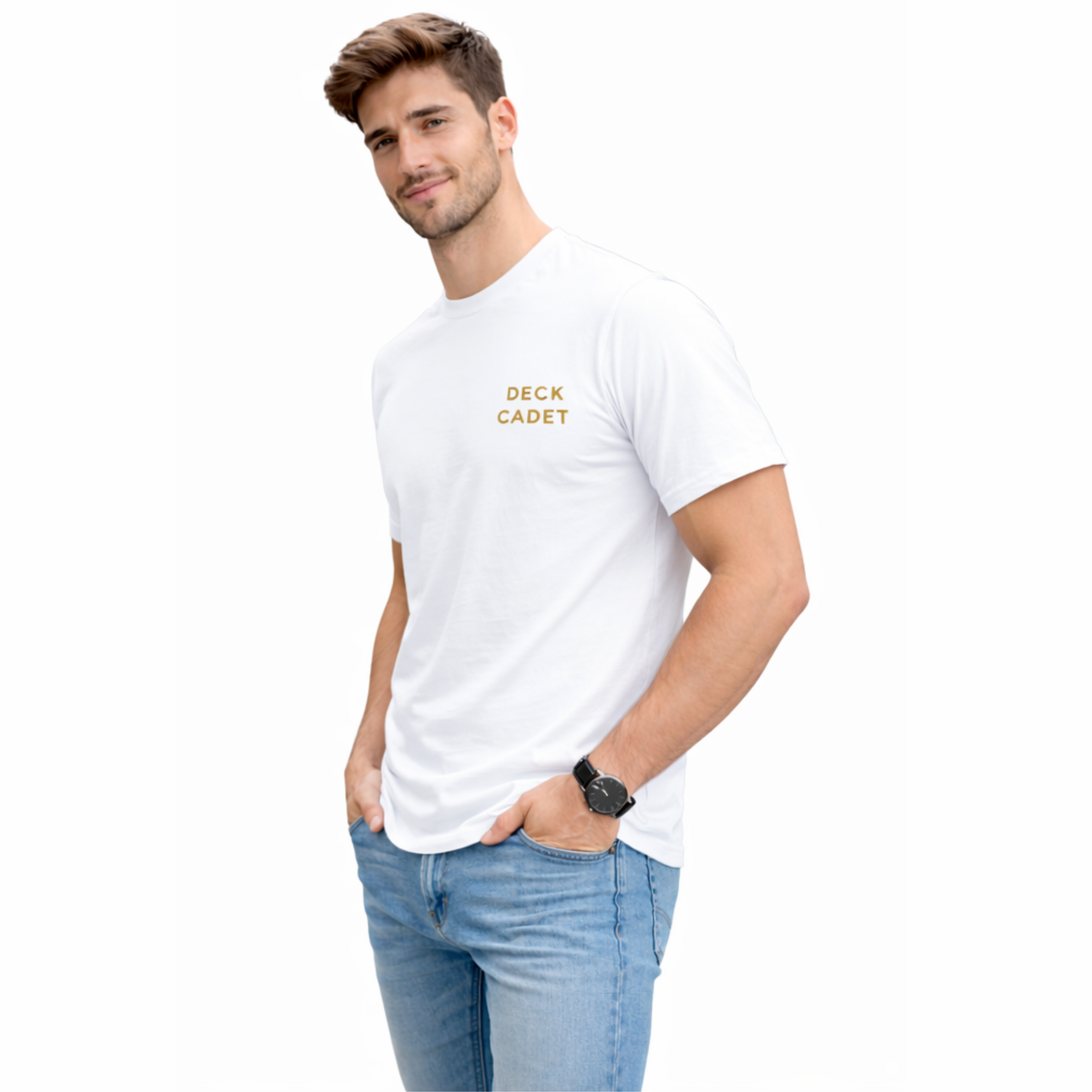 Merchant Navy Deck Cadet Rank Printed T-Shirt – Bio-Washed 100% Cotton & High-Quality Printing