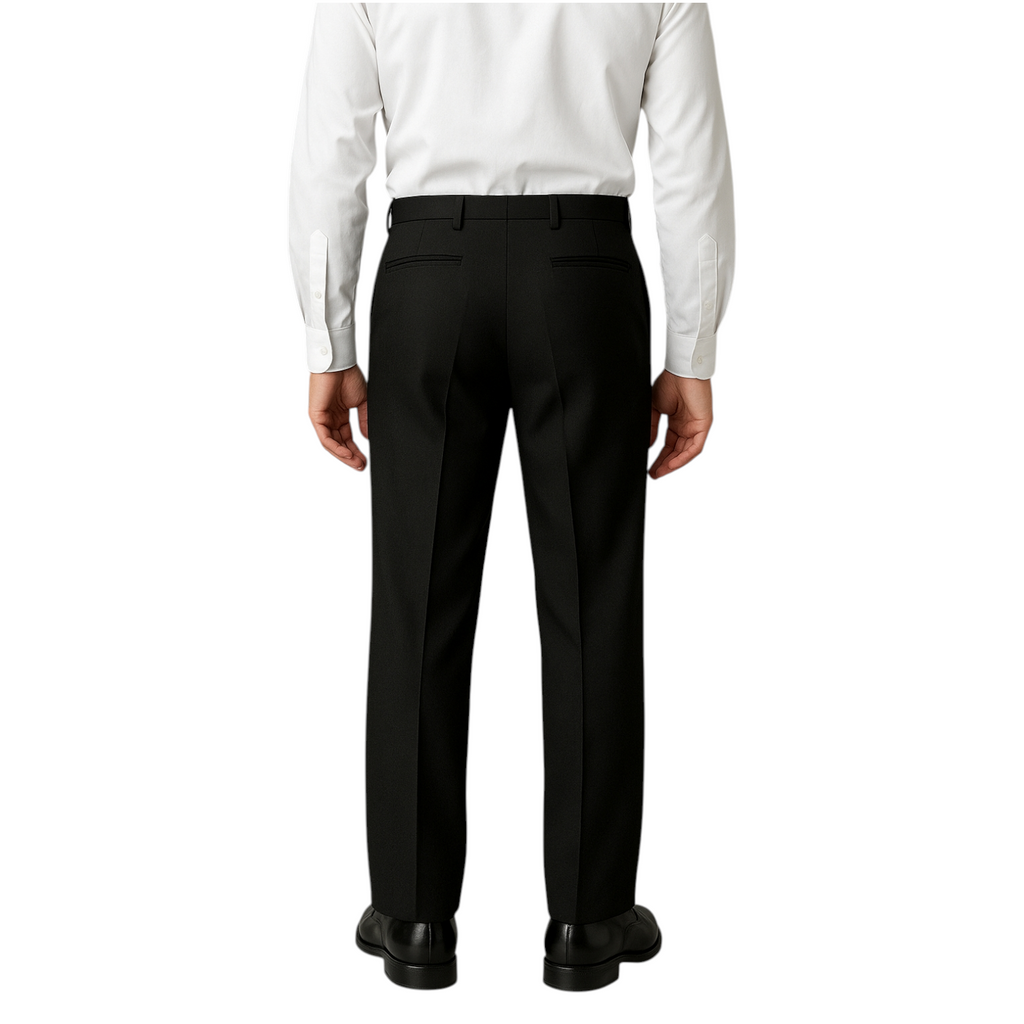 Merchant Navy Premium Tailored Cut Black Pant