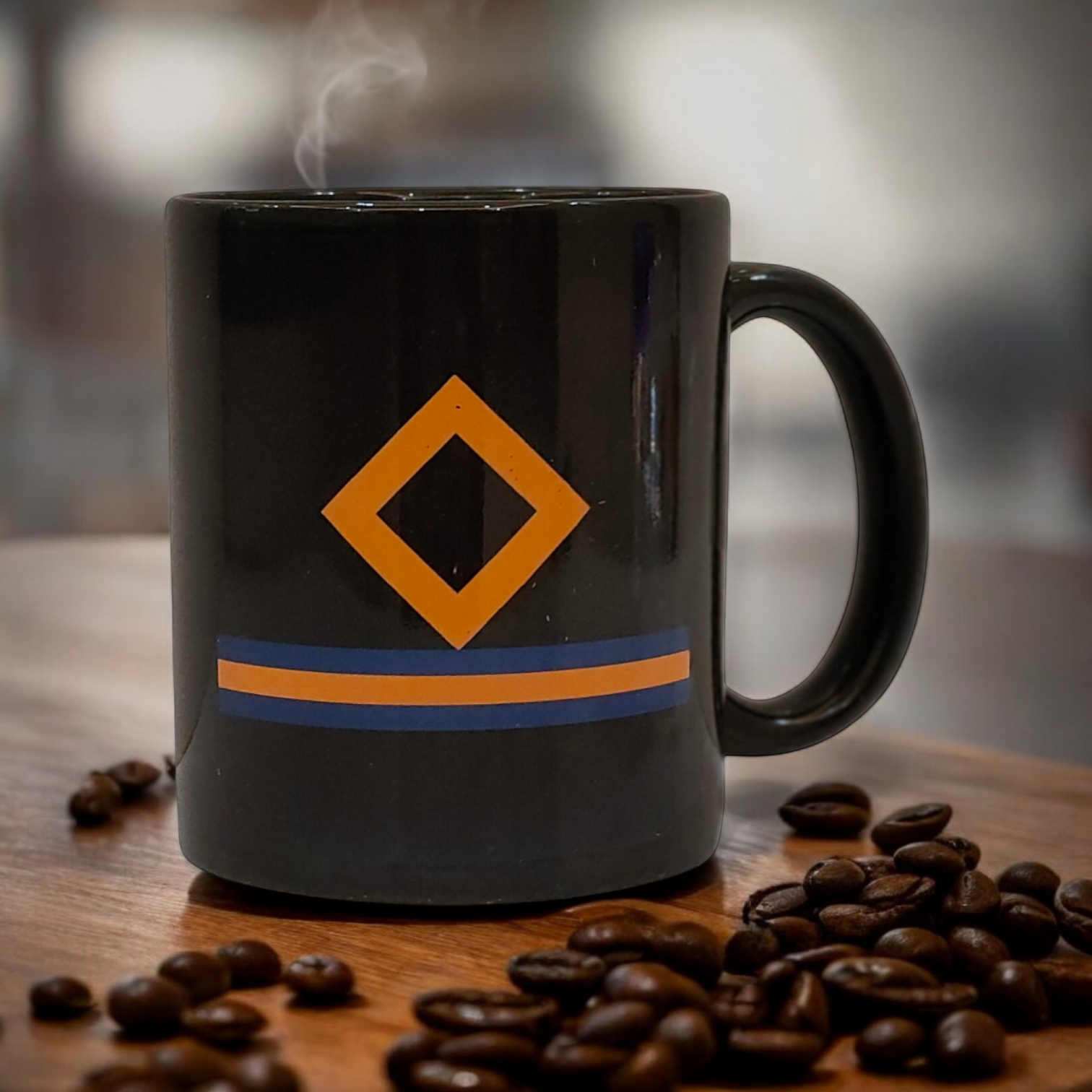 Merchant Navy Fourth Engineer Rank Mug Black, Golden and Blue