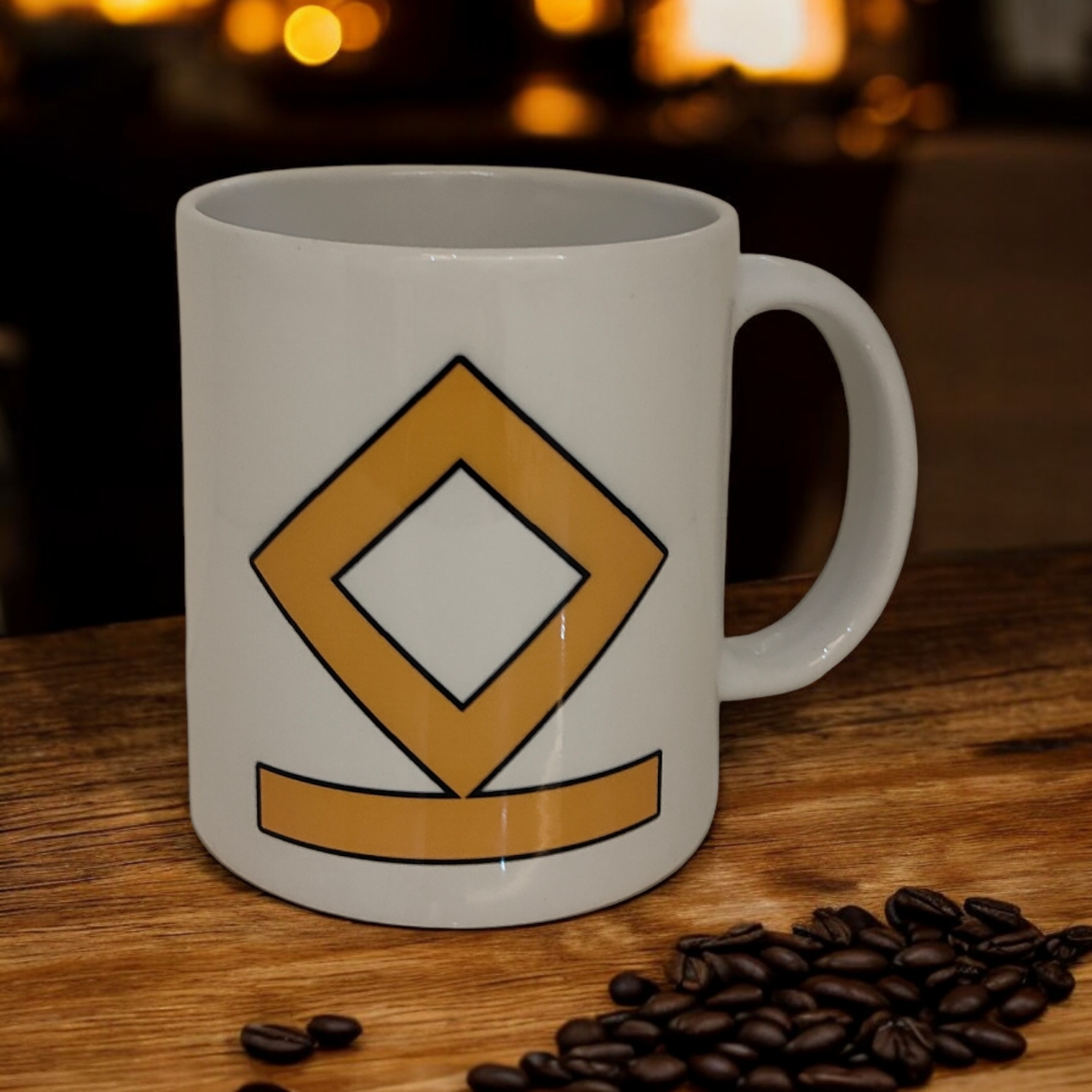Merchant Navy Third Officer Rank Mug – White & Gold